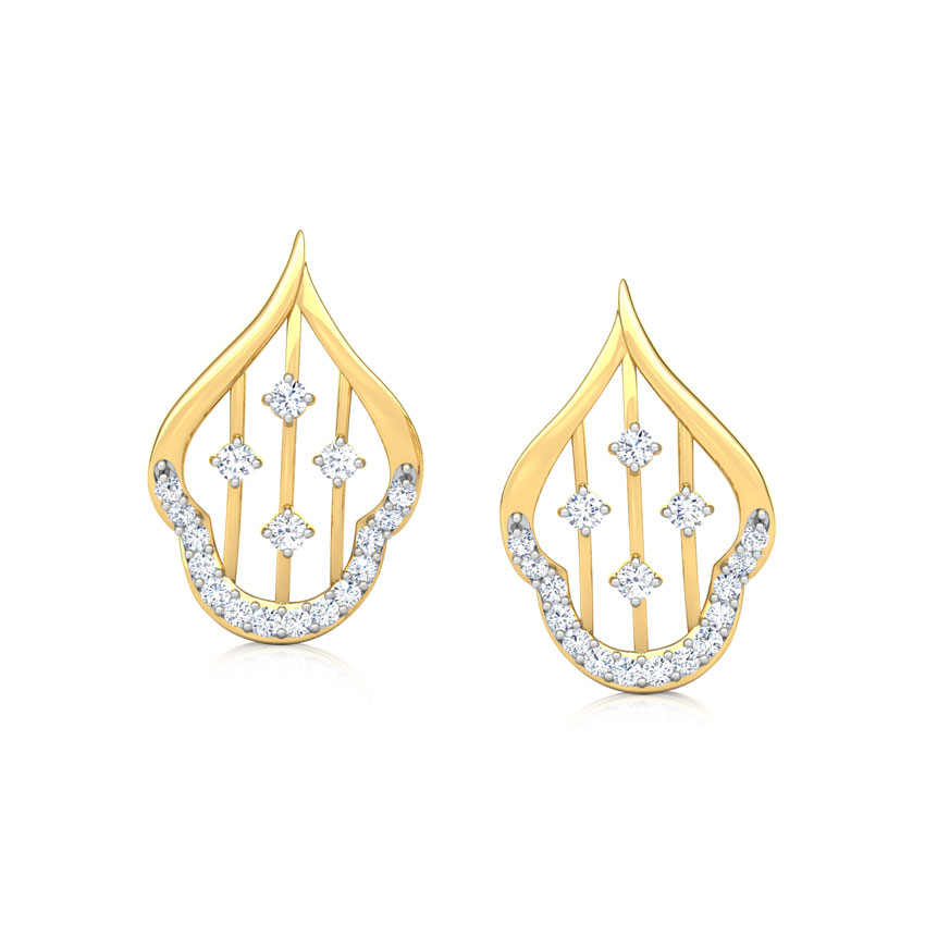 Contour Lattice Diamond Stud Earrings Contour Lattice Diamond Stud Earrings