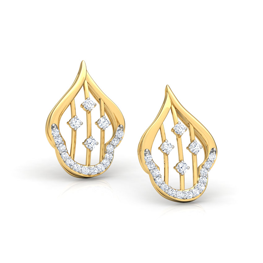 Contour Lattice Diamond Stud Earrings Contour Lattice Diamond Stud Earrings