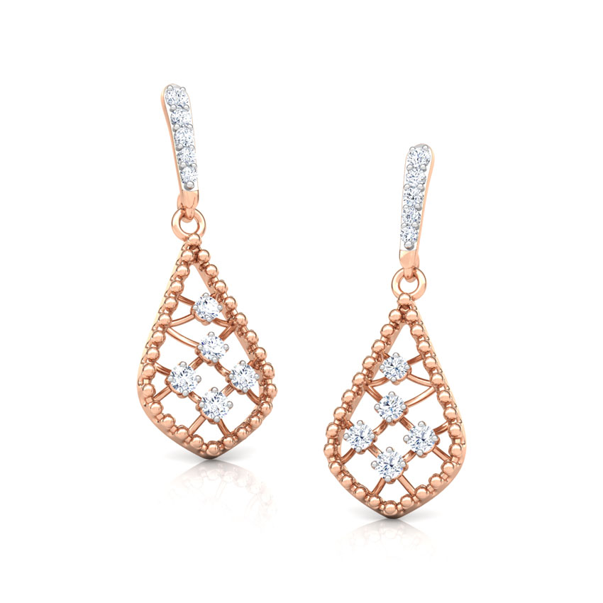 Miligrain Lattice Diamond Drop Earrings Miligrain Lattice Diamond Drop Earrings