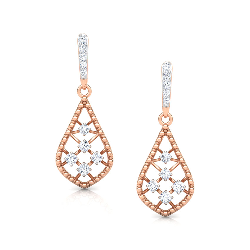 Miligrain Lattice Diamond Drop Earrings Miligrain Lattice Diamond Drop Earrings