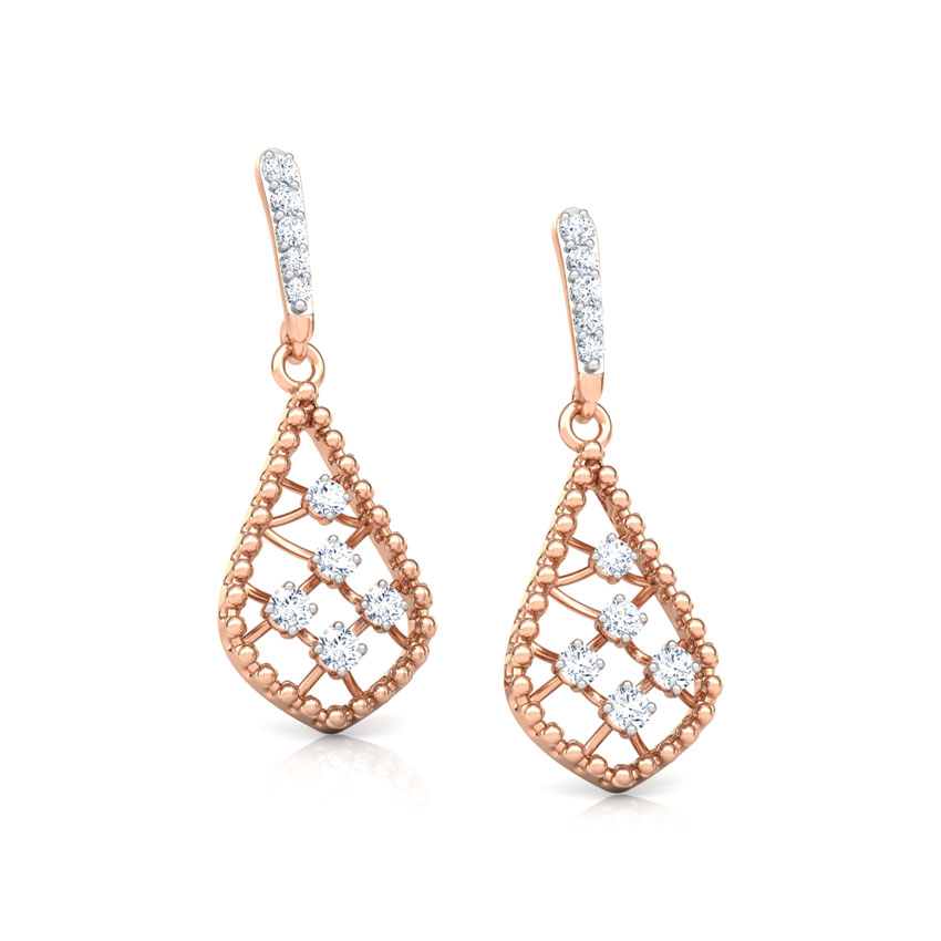 Miligrain Lattice Diamond Drop Earrings Miligrain Lattice Diamond Drop Earrings
