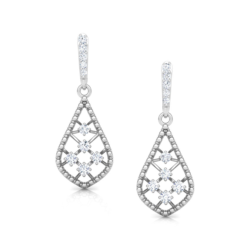 Miligrain Lattice Diamond Drop Earrings Miligrain Lattice Diamond Drop Earrings