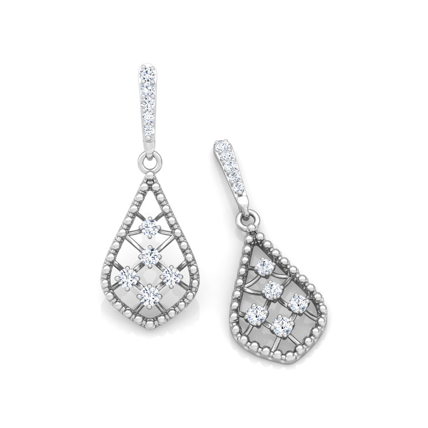 Miligrain Lattice Diamond Drop Earrings Miligrain Lattice Diamond Drop Earrings