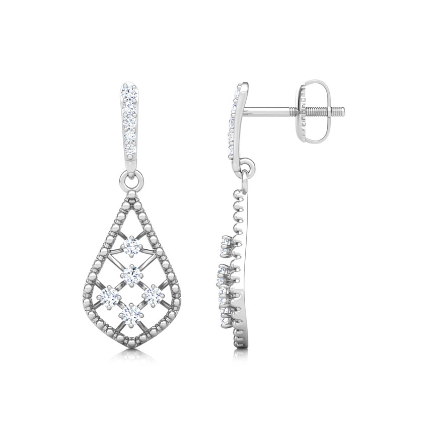 Miligrain Lattice Diamond Drop Earrings Miligrain Lattice Diamond Drop Earrings
