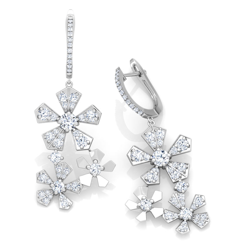 Bloom Cluster Diamond Drop Earrings Bloom Cluster Diamond Drop Earrings