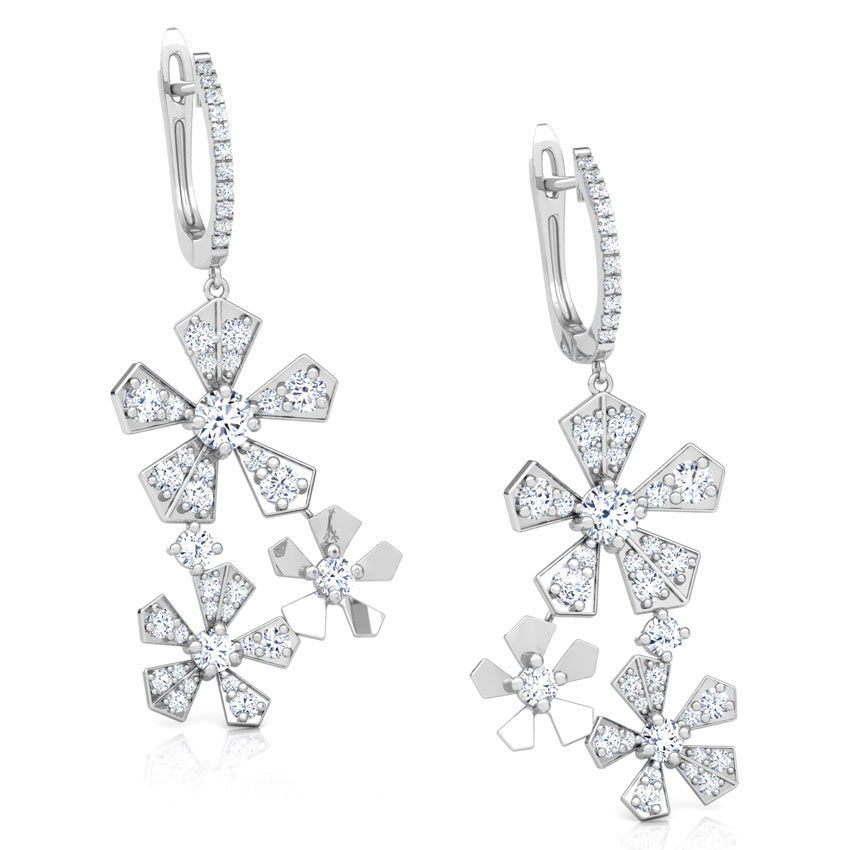 Bloom Cluster Diamond Drop Earrings Bloom Cluster Diamond Drop Earrings
