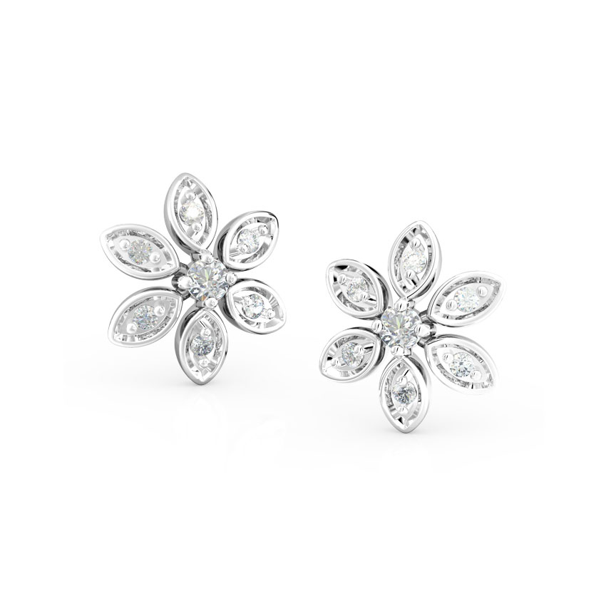 Daisy Floret Diamond Stud Earrings