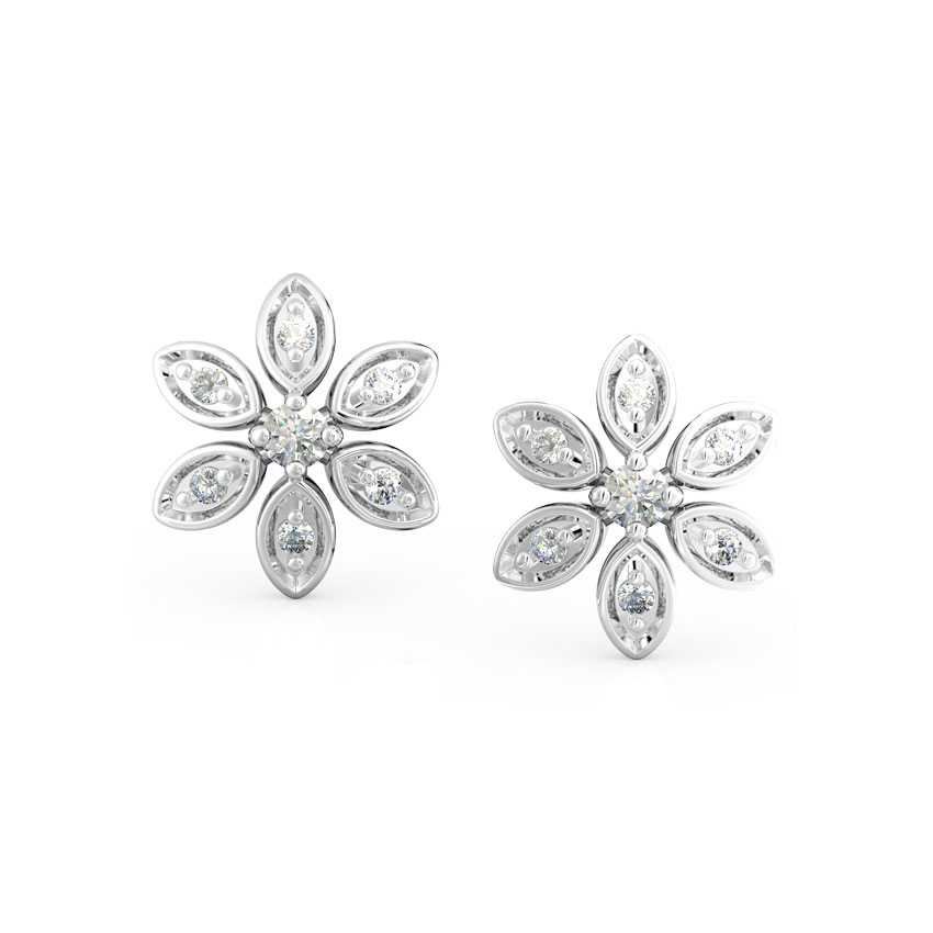 Daisy Floret Diamond Stud Earrings