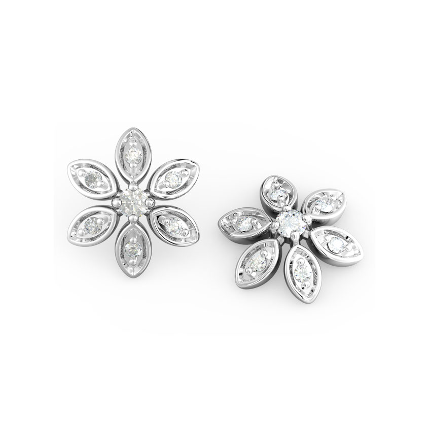 Daisy Floret Diamond Stud Earrings
