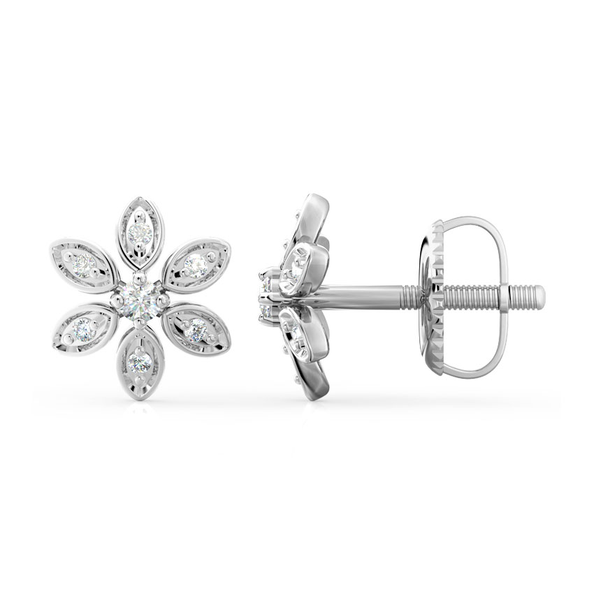 Daisy Floret Diamond Stud Earrings