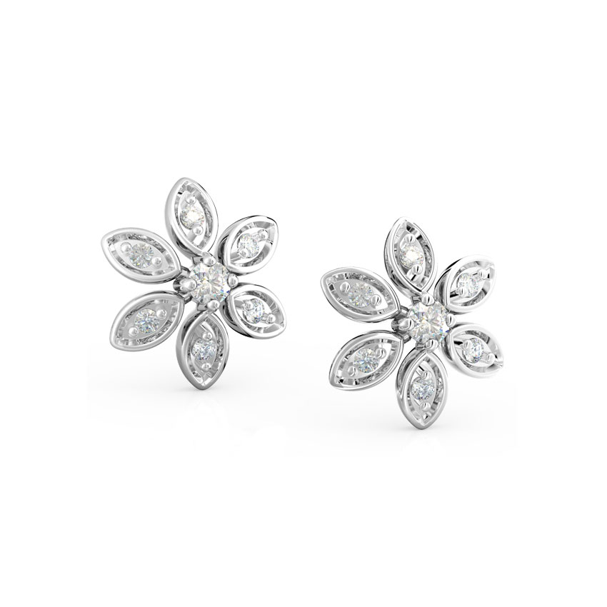 Daisy Floret Diamond Stud Earrings