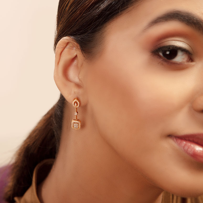 Blingy Cluster Diamond Drop Earrings Blingy Cluster Diamond Drop Earrings