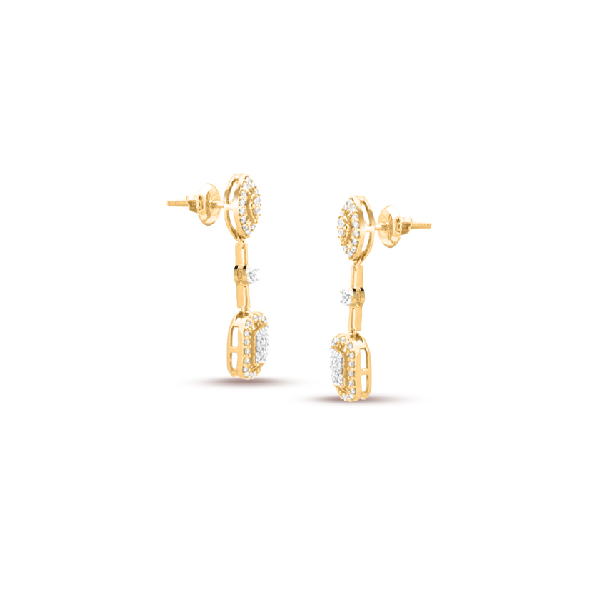 Blingy Cluster Diamond Drop Earrings Blingy Cluster Diamond Drop Earrings
