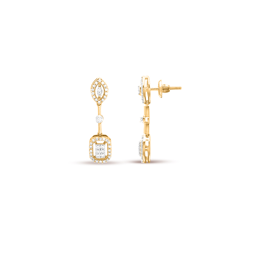 Blingy Cluster Diamond Drop Earrings Blingy Cluster Diamond Drop Earrings
