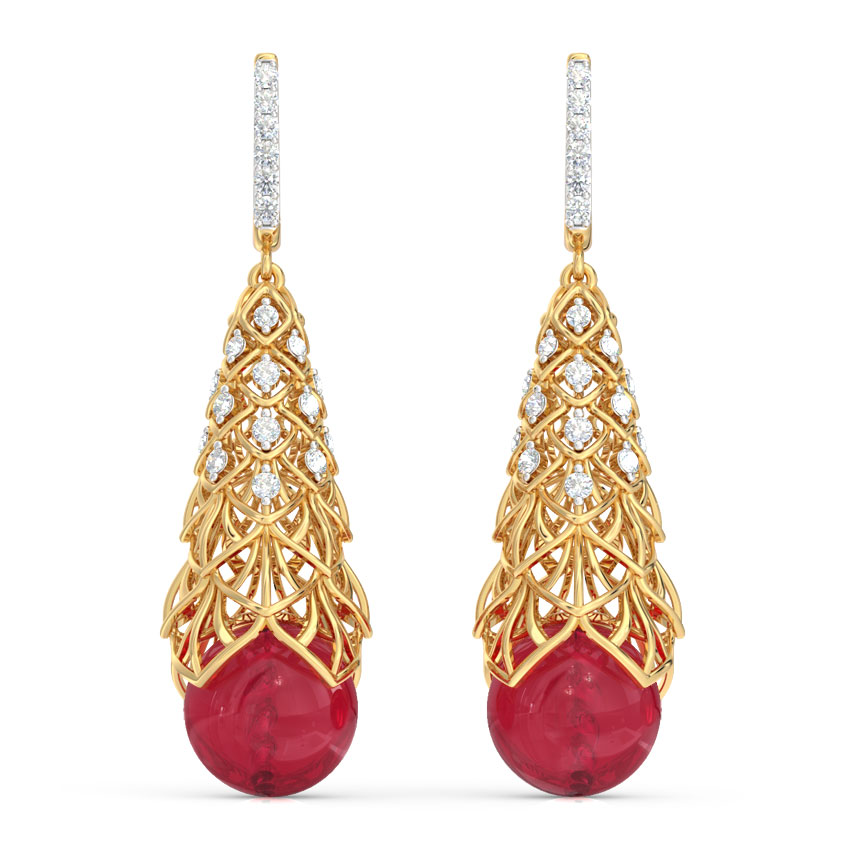 Crasas Fractal Drop Earrings