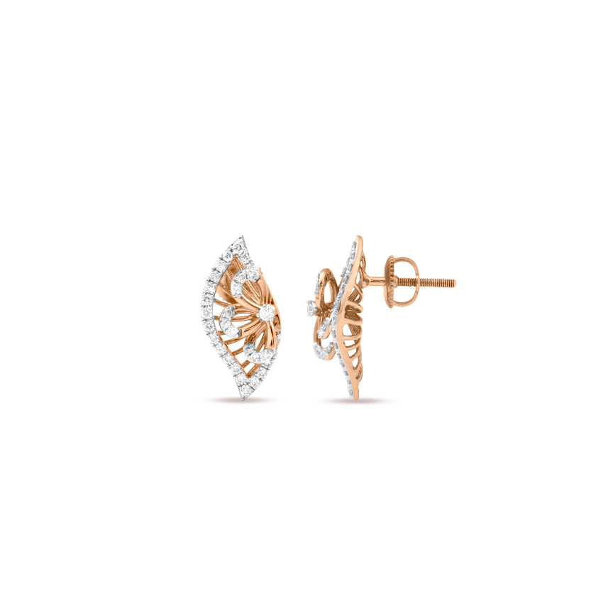 Delicate Leafy Diamond Stud Earrings Delicate Leafy Diamond Stud Earrings