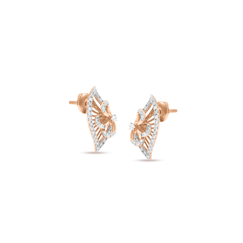 Delicate Leafy Diamond Stud Earrings Delicate Leafy Diamond Stud Earrings