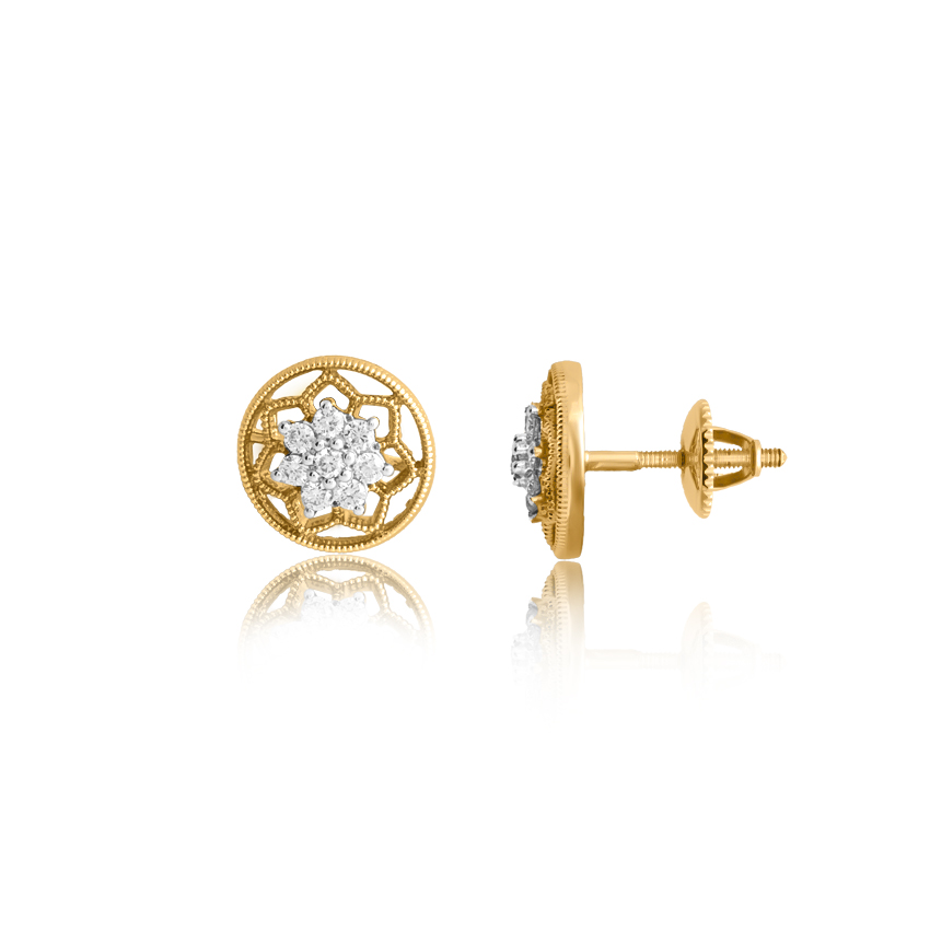 Sunshine Glitter Diamond Stud Earrings