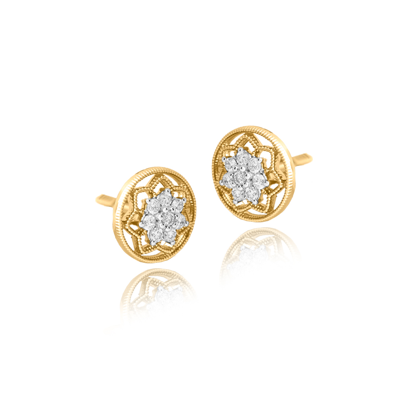 Sunshine Glitter Diamond Stud Earrings