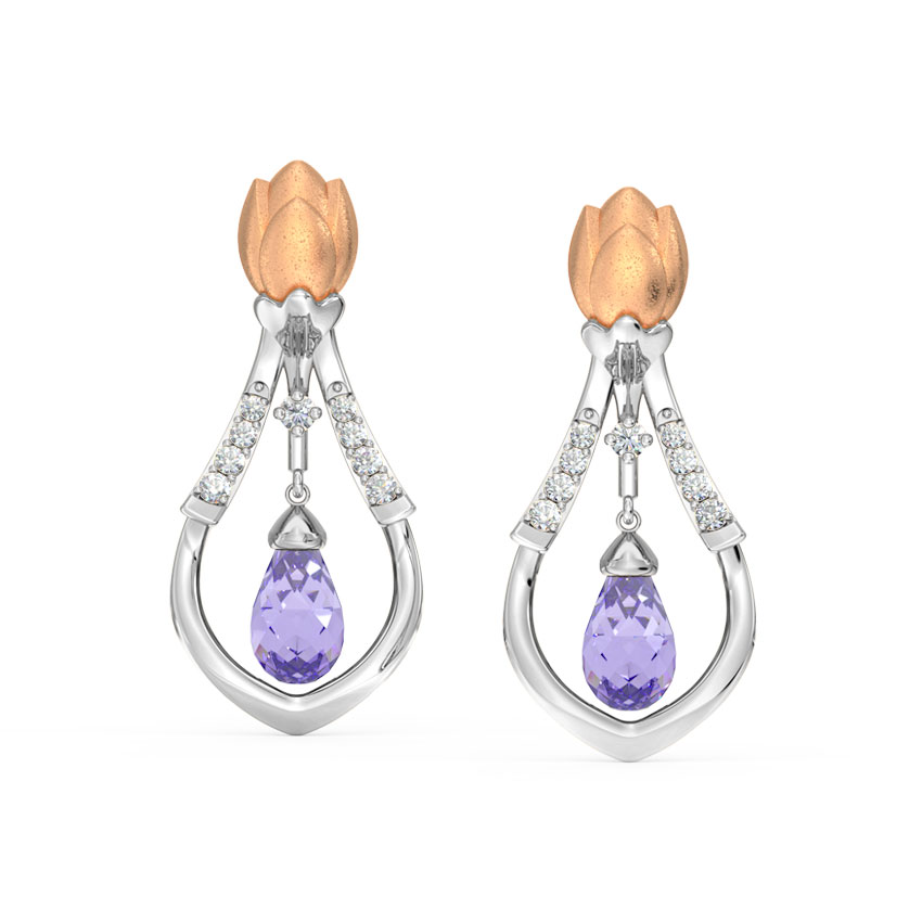 Classic Tulip Gemstone Drop Earrings Classic Tulip Gemstone Drop Earrings