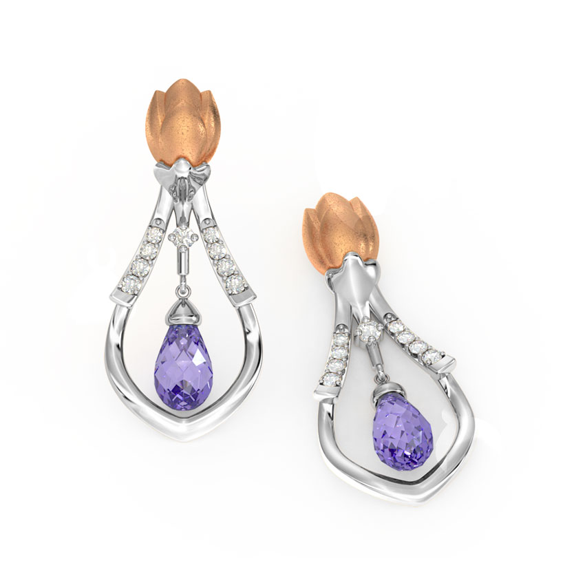 Classic Tulip Gemstone Drop Earrings Classic Tulip Gemstone Drop Earrings