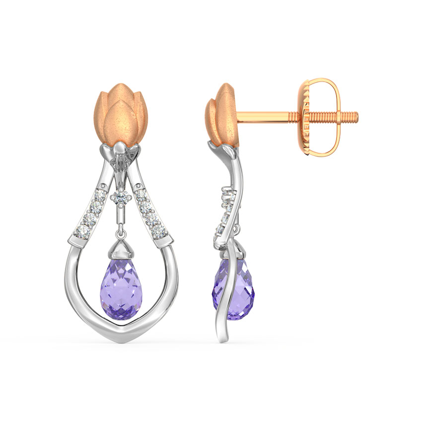 Classic Tulip Gemstone Drop Earrings Classic Tulip Gemstone Drop Earrings