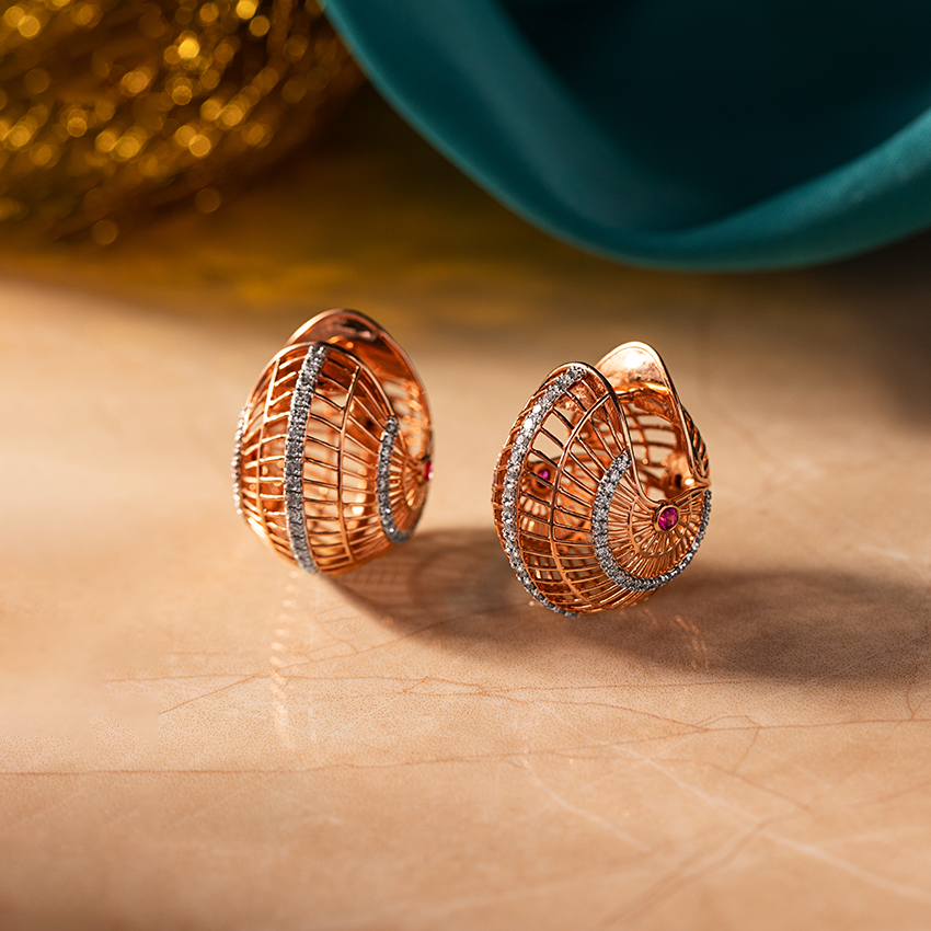 Marvellous Ruby Gemstone Hoop Earrings