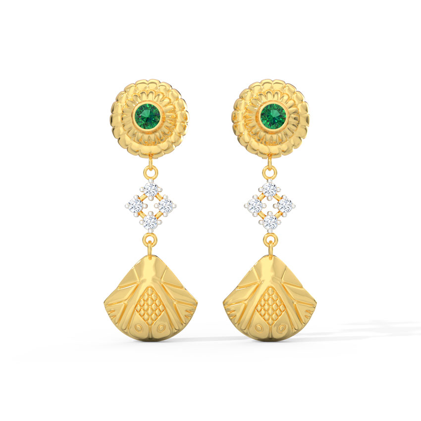 Bhavya Ornate Gemstone Drop Earrings Bhavya Ornate Gemstone Drop Earrings