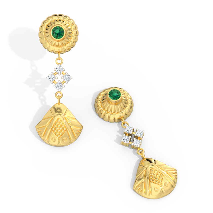 Bhavya Ornate Gemstone Drop Earrings Bhavya Ornate Gemstone Drop Earrings