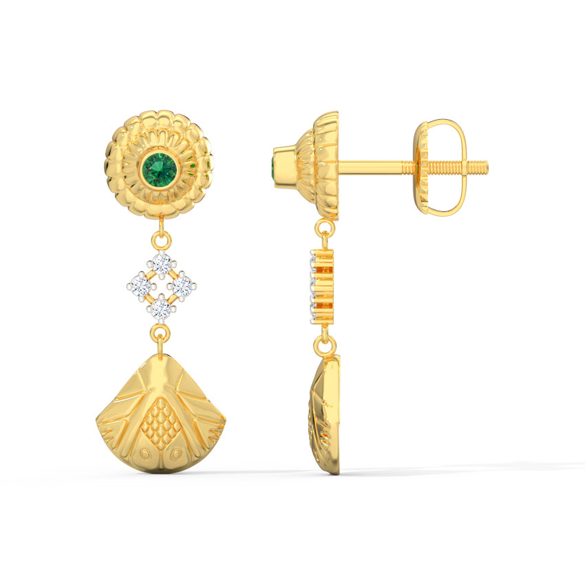 Bhavya Ornate Gemstone Drop Earrings Bhavya Ornate Gemstone Drop Earrings