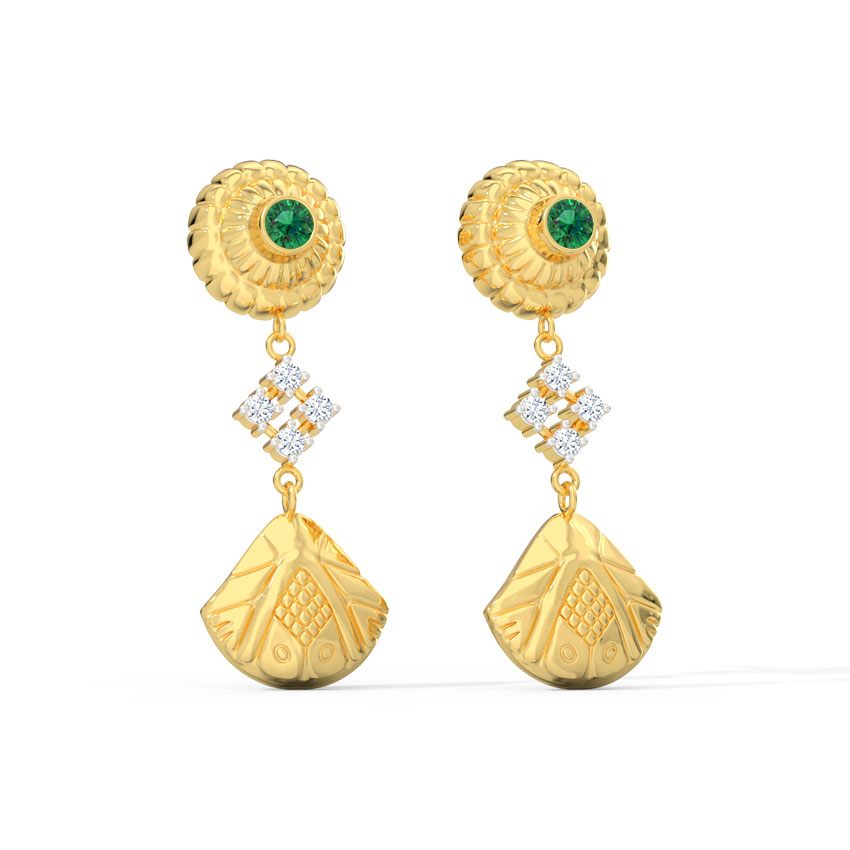 Bhavya Ornate Gemstone Drop Earrings Bhavya Ornate Gemstone Drop Earrings