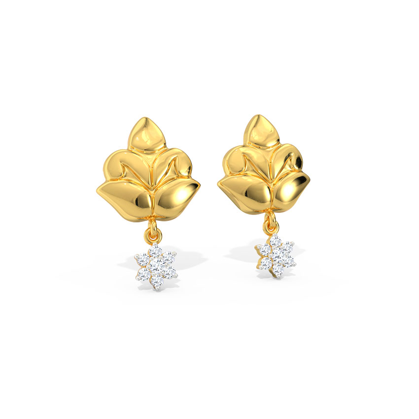 Leena Ornate Diamond Drop Earrings Leena Ornate Diamond Drop Earrings