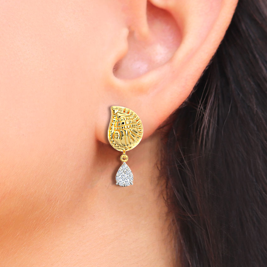 Anika Paisley Diamond Drop Earrings Anika Paisley Diamond Drop Earrings