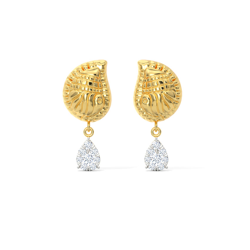 Anika Paisley Diamond Drop Earrings Anika Paisley Diamond Drop Earrings