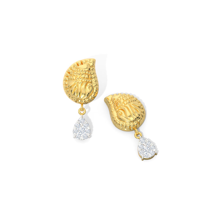 Anika Paisley Diamond Drop Earrings Anika Paisley Diamond Drop Earrings