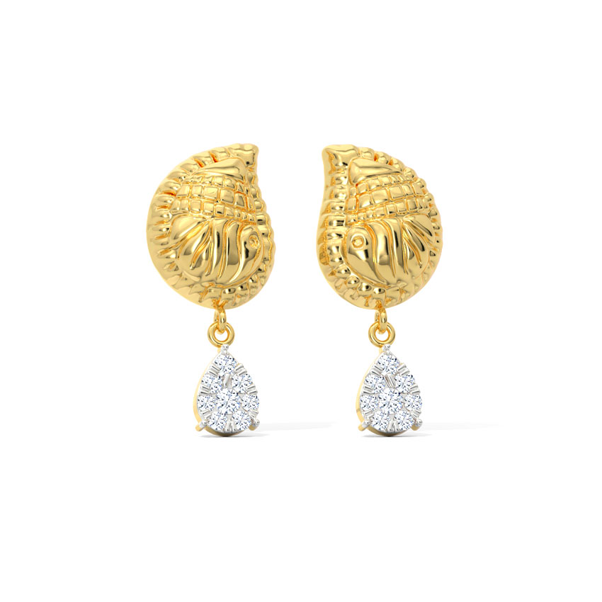 Anika Paisley Diamond Drop Earrings Anika Paisley Diamond Drop Earrings