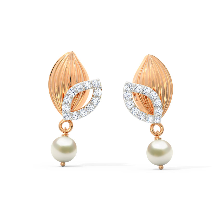 Overlay Leaflet Drop Earrings