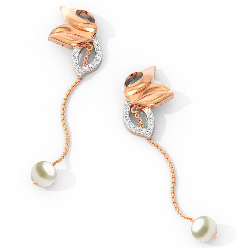 Exquisite Leaflet Pearl Drop Earrings Exquisite Leaflet Pearl Drop Earrings