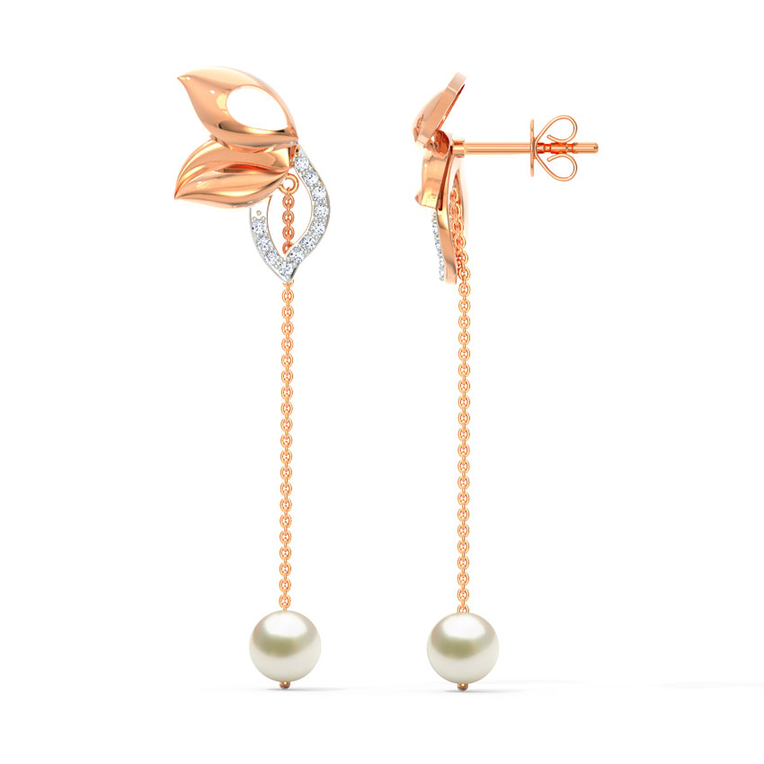 Exquisite Leaflet Pearl Drop Earrings Exquisite Leaflet Pearl Drop Earrings