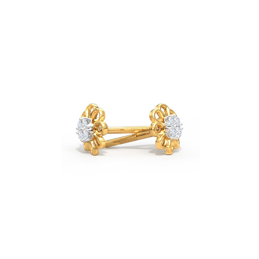 Dainty Blossom Diamond Stud Earrings Dainty Blossom Diamond Stud Earrings