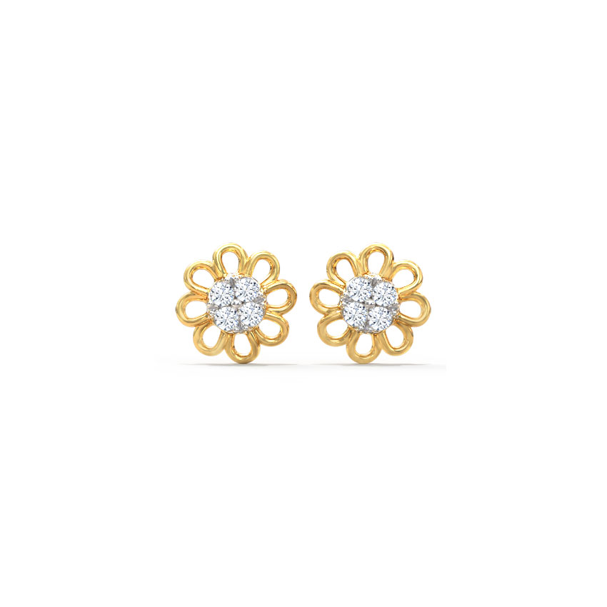 Dainty Blossom Diamond Stud Earrings Dainty Blossom Diamond Stud Earrings