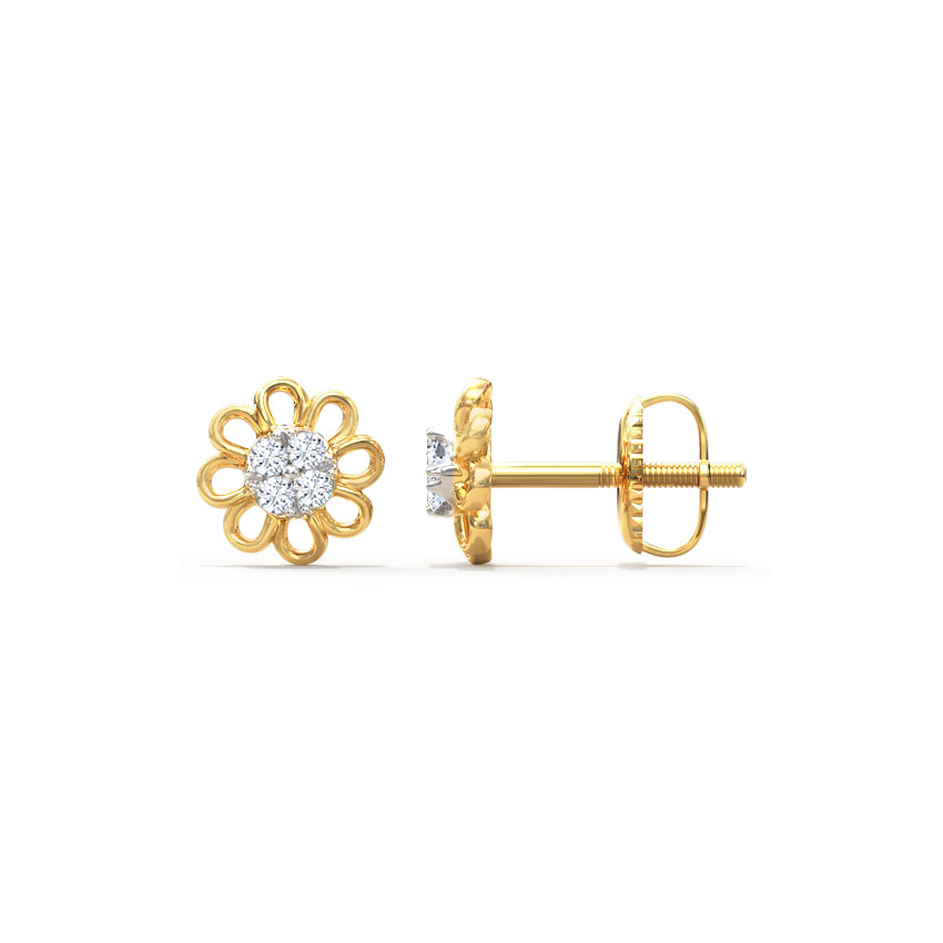 Dainty Blossom Diamond Stud Earrings Dainty Blossom Diamond Stud Earrings