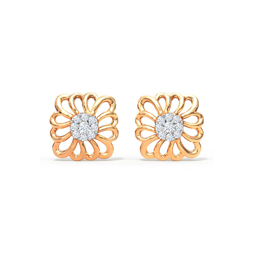Urvi Ornate Diamond Stud Earrings