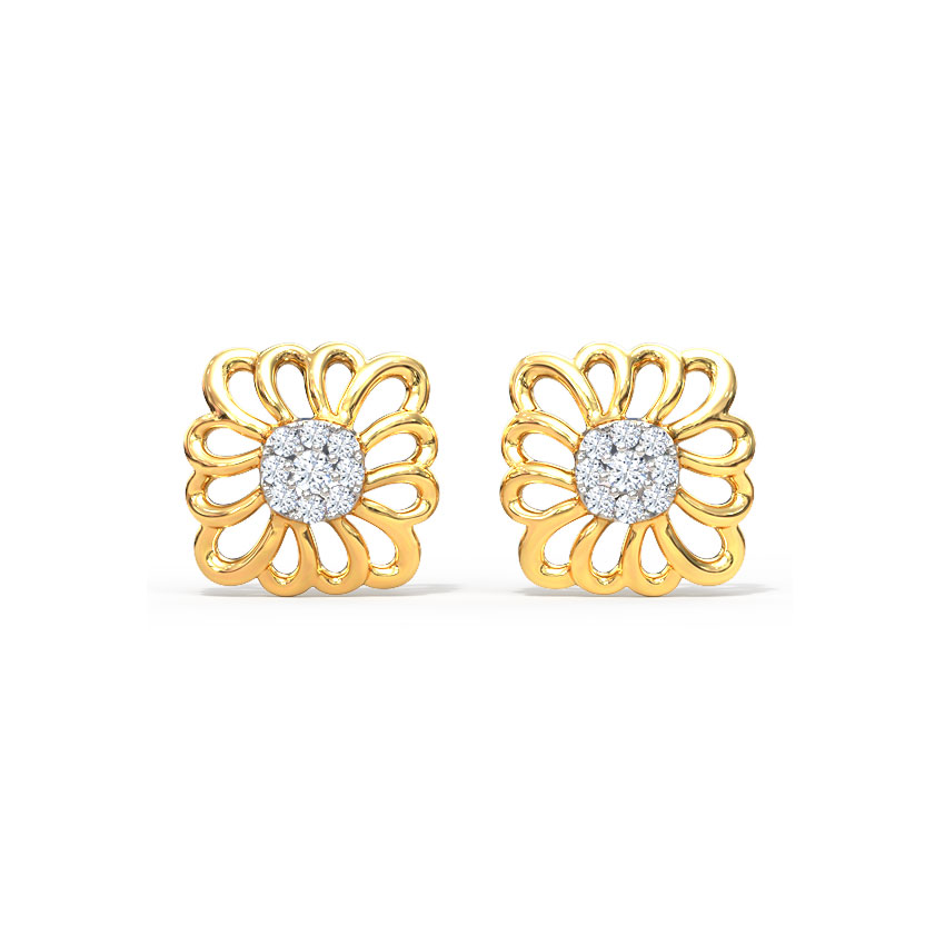 Urvi Ornate Diamond Stud Earrings