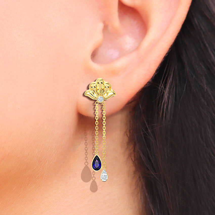 Mishka Bloom Gemstone Drop Earrings