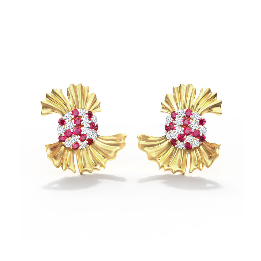 Beautiful Ginkgo Stud Earrings