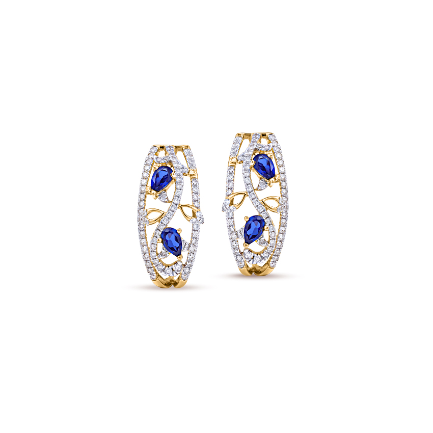 Bedazzled Gemstone Hoop Earrings