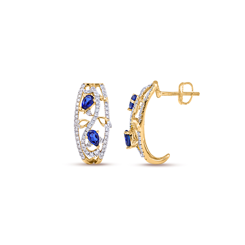 Bedazzled Gemstone Hoop Earrings
