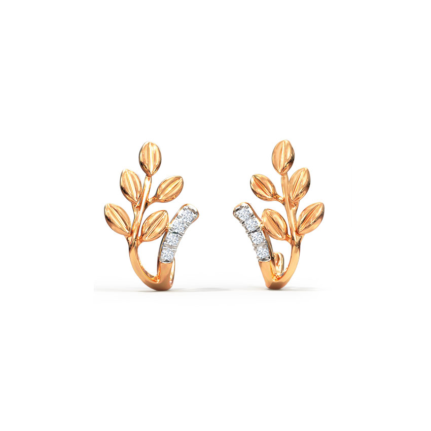 Arched Fern Stud Earrings