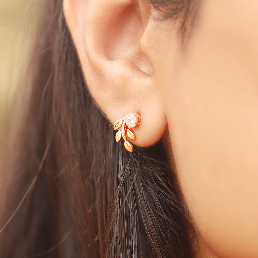 Clutch Fern Diamond Stud Earrings